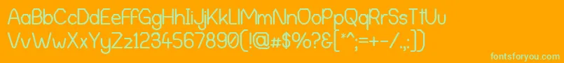 AlphaRomanieG98 Font – Green Fonts on Orange Background
