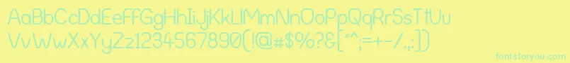 AlphaRomanieG98 Font – Green Fonts on Yellow Background
