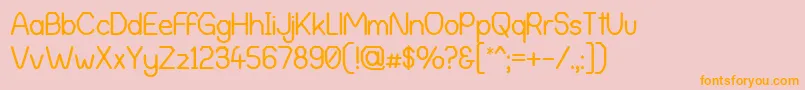 AlphaRomanieG98-Schriftart – Orangefarbene Schriften auf rosa Hintergrund