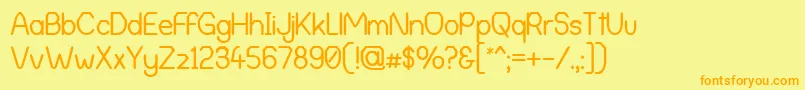 AlphaRomanieG98 Font – Orange Fonts on Yellow Background