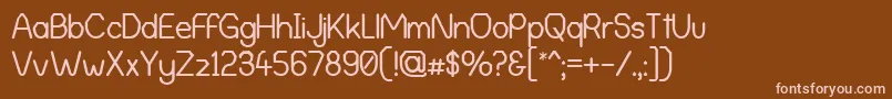 AlphaRomanieG98 Font – Pink Fonts on Brown Background