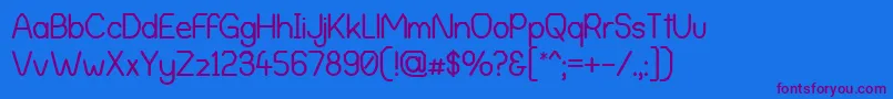 AlphaRomanieG98 Font – Purple Fonts on Blue Background