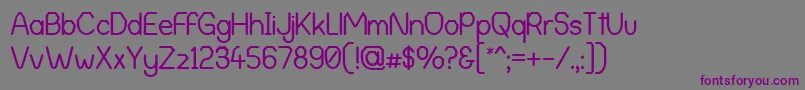 AlphaRomanieG98 Font – Purple Fonts on Gray Background