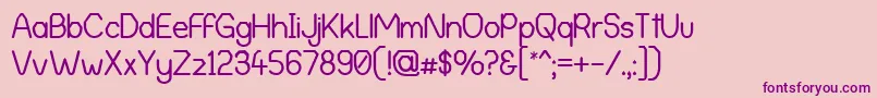 AlphaRomanieG98 Font – Purple Fonts on Pink Background