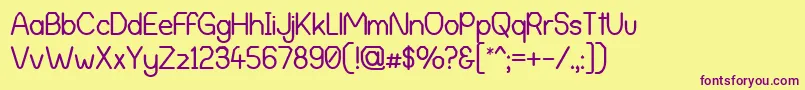 AlphaRomanieG98 Font – Purple Fonts on Yellow Background
