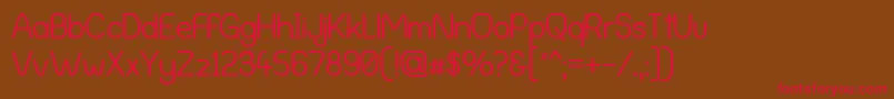 AlphaRomanieG98 Font – Red Fonts on Brown Background