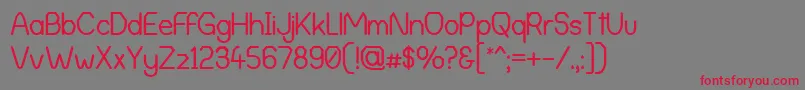 AlphaRomanieG98 Font – Red Fonts on Gray Background