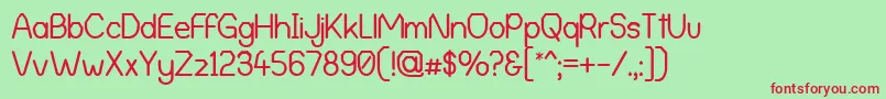 AlphaRomanieG98 Font – Red Fonts on Green Background