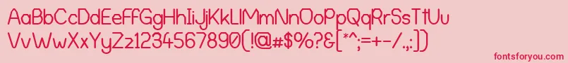 AlphaRomanieG98 Font – Red Fonts on Pink Background