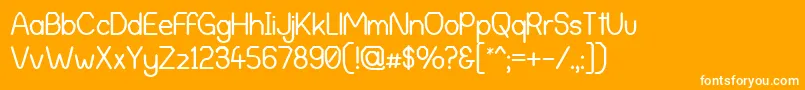 AlphaRomanieG98 Font – White Fonts on Orange Background
