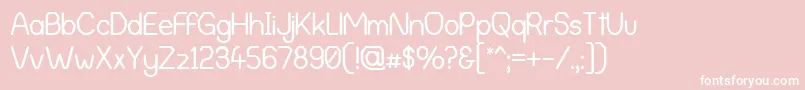 AlphaRomanieG98 Font – White Fonts on Pink Background
