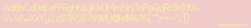 AlphaRomanieG98 Font – Yellow Fonts on Pink Background