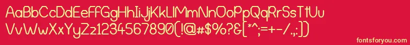 AlphaRomanieG98 Font – Yellow Fonts on Red Background
