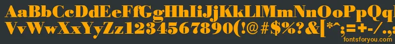 BodoniserialBlackRegular Font – Orange Fonts on Black Background