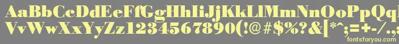 BodoniserialBlackRegular Font – Yellow Fonts on Gray Background