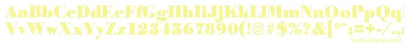 BodoniserialBlackRegular Font – Yellow Fonts on White Background