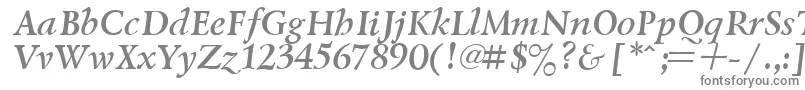 フォントLazurskyBoldItalic – 白い背景に灰色の文字