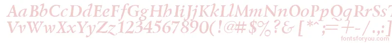 LazurskyBoldItalic-Schriftart – Rosa Schriften auf weißem Hintergrund