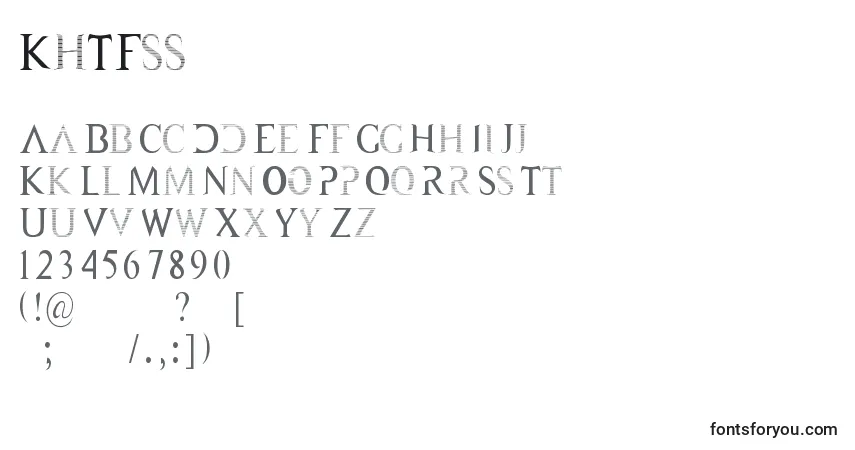 Schriftart KhTFss – Alphabet, Zahlen, spezielle Symbole