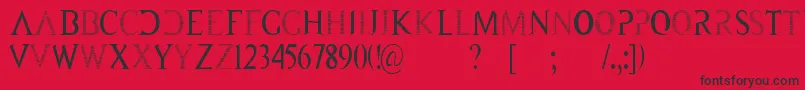 KhTFss Font – Black Fonts on Red Background