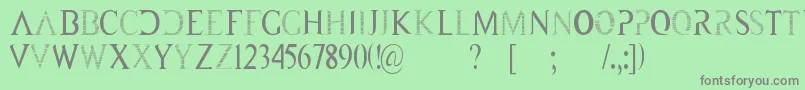 KhTFss Font – Gray Fonts on Green Background