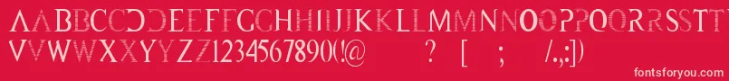 More about KhTFss Font KhTFss Font – Pink Fonts on Red Background