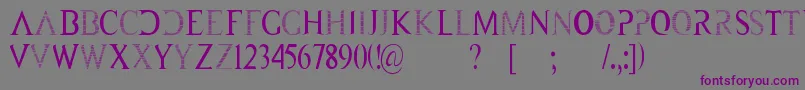 KhTFss Font – Purple Fonts on Gray Background