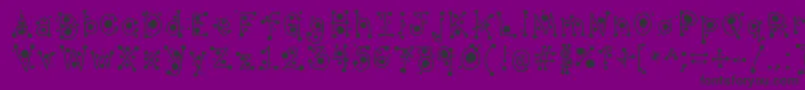 CropCircles Font – Black Fonts on Purple Background