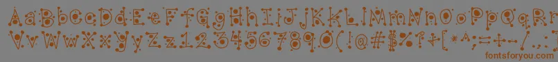 CropCircles Font – Brown Fonts on Gray Background