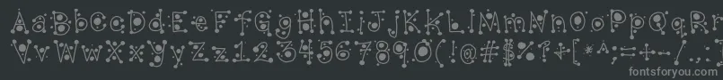 CropCircles Font – Gray Fonts on Black Background