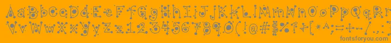 フォントCropCircles – オレンジの背景に灰色の文字