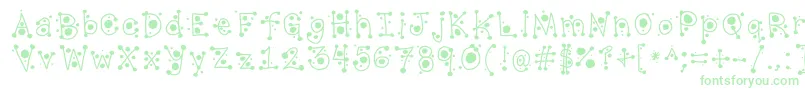 フォントCropCircles – 白い背景に緑のフォント