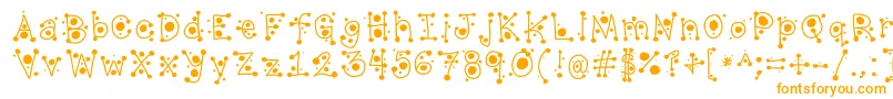 CropCircles Font – Orange Fonts on White Background