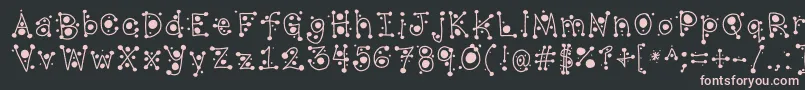 CropCircles Font – Pink Fonts on Black Background
