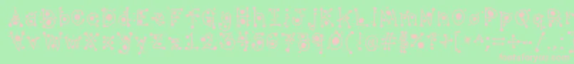 CropCircles Font – Pink Fonts on Green Background