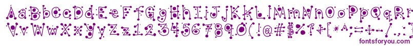 CropCircles Font – Purple Fonts on White Background