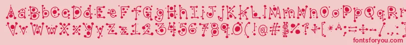 CropCircles Font – Red Fonts on Pink Background