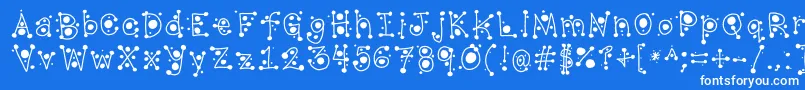フォントCropCircles – 青い背景に白い文字