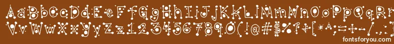 Шрифт CropCircles – белые шрифты на коричневом фоне