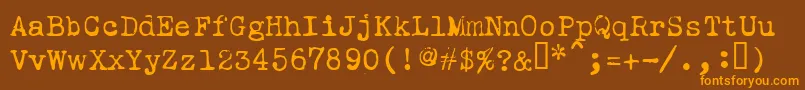 LeicesterText Font – Orange Fonts on Brown Background
