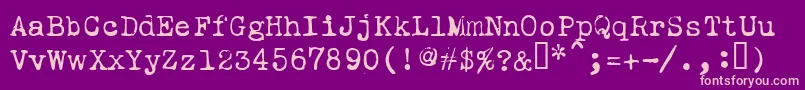 LeicesterText Font – Pink Fonts on Purple Background