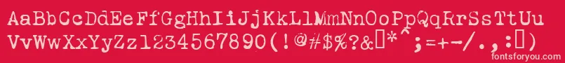 LeicesterText Font – Pink Fonts on Red Background