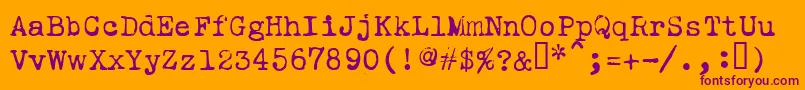 LeicesterText Font – Purple Fonts on Orange Background