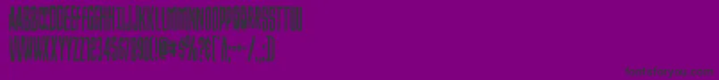 Strangerdangercond-fontti – mustat fontit violetilla taustalla
