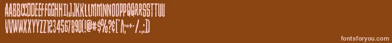 Strangerdangercond Font – Pink Fonts on Brown Background