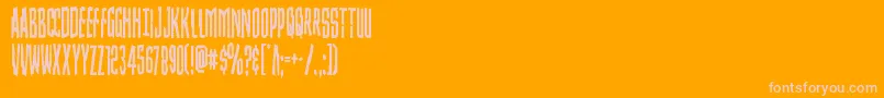 Strangerdangercond Font – Pink Fonts on Orange Background