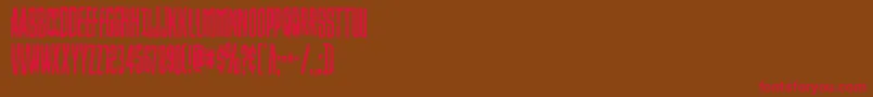 Strangerdangercond Font – Red Fonts on Brown Background