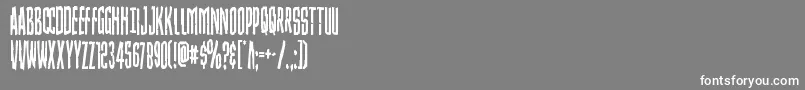Strangerdangercond Font – White Fonts on Gray Background