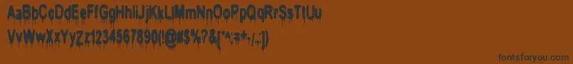 Headinj Font – Black Fonts on Brown Background