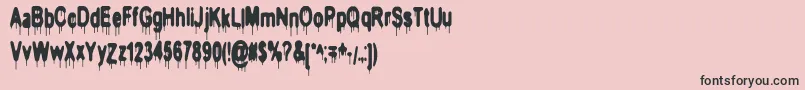Headinj Font – Black Fonts on Pink Background